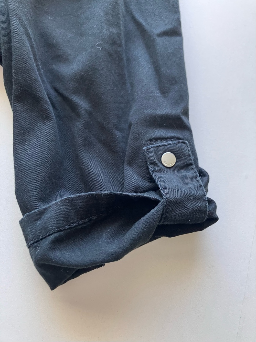 Bench Black Full Zip Mock Neck Short-Sleeve Cotton Jacket Dress Women’s Small - Picture 12 of 14